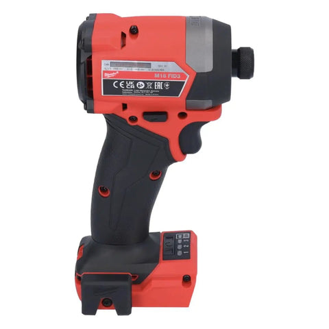 Hardcore Brushless Impact Driver 18V Cordless Power Tool With Quarter Inch Hex Chuck And Tri Led Task Light Smooth Operator side view