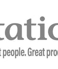 StaticTek logo with slogan 'Smart people. Great products. No static.' next to abstract blue design element