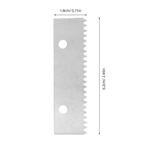 Replacement Tape Dispenser Blades 10 Pack For Tape Guns Serrated Steel Cutter 2.4 By 0.7 Inches Easy Swap And Safe Design Pro Grade Spare Parts For Office Warehouse And Industrial Use, stainless steel blade 6.2x1.8 cm