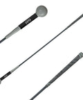 Pin Point Golf Swing Tempo Trainer And Warm Up Club With Flexible Shaft For Lag Training, weighted ball head, black
