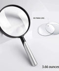 10X 30X Handheld Magnifying Glass For Reading And Close Work With 110mm PMMA Lens Lightweight ABS Frame Large Magnifier