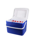 Heavy Duty 304 Stainless Steel Cabinet Door Restraint Cables Set Of 20 Comes Loaded With All Mounting Screws For A No Fuss Install. Blue cooler with red bottles visible inside, lid partially open.