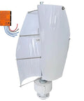 Vertical Axis Wind Turbine Kit 14000W Home Power System with Smart Controller, showing turbine blades and controller