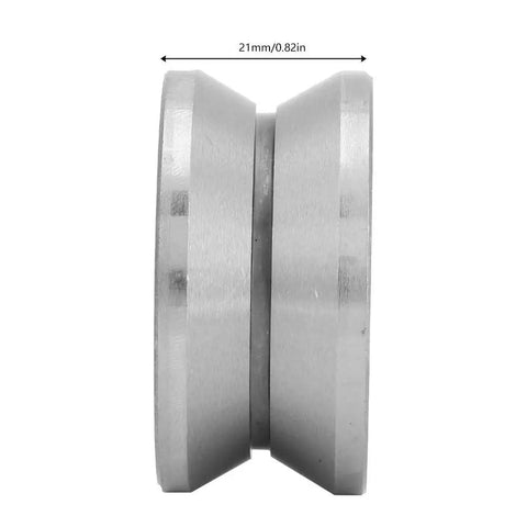 V Groove Track Roller Guide Sealed Ball Bearing 202-41ZZ 21mm diameter, heat treated steel for automation use.