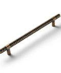 Antique Brass T Bar Cabinet Pulls 7.56 Inch Center Knurled Zinc Alloy Handles 6 Pack Affordable Luxury Dope Hardware For Cabinets And Drawers