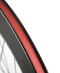 Close-up of Ride Ready 88mm Fixed Gear Wheel 700c Carbon Clincher Rear Wheel, showing 3k glossy finish and 32 spokes.
