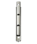 Heavy Duty Taper Connectors For Beds And Furniture, tapered steel bracket with three holes for flush wood joint assembly.