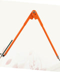 Premium Adjustable Scribing Compass For Fine Woodworkers Solid Zinc Alloy Center Marking Tool with orange housing and adjustable arms.