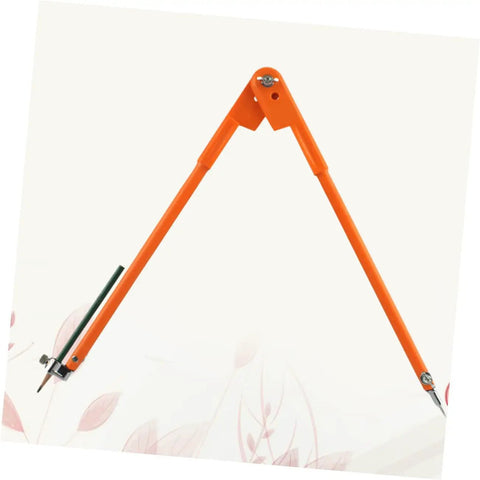 Premium Adjustable Scribing Compass For Fine Woodworkers Solid Zinc Alloy Center Marking Tool with orange housing and adjustable arms.