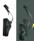 Side view of Noise Cancelling Hard Hat Earmuffs Attachable For Construction Site Adjustable Fit With Retractable Stainless Steel Cups.