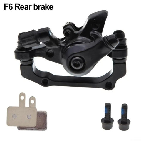 Heavy Hitter Mechanical Disc Brake Kit For Mountain Bikes And Fat Tire Electric Cruisers With Reinforced Aluminum Caliper And 160 Mm Floating Steel Rotor Brick Wall Stops, rear brake assembly with pads.