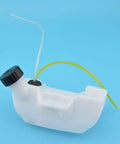 500CC Plastic Fuel Tank For Methanol And Gasoline RC Boats with tight fit cap and tubing, durable white shell.