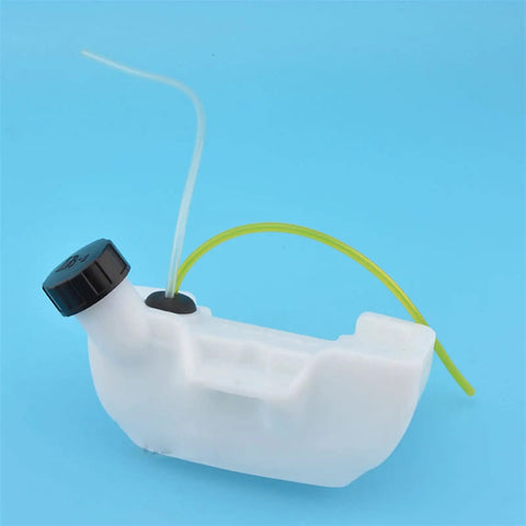 500CC Plastic Fuel Tank For Methanol And Gasoline RC Boats with tight fit cap and tubing, durable white shell.