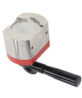 Heavy Duty On Off Magnetic Clamp With Six Hundred Pound Holding Power, side view with handle visible