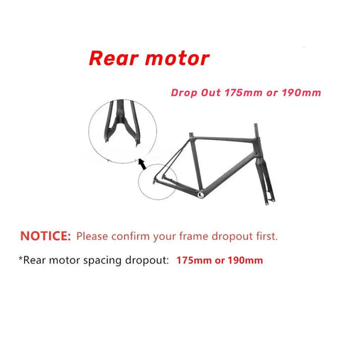 Beefy 3000W Fat Bike Motor Kit 48V to 72V With 60A Sine Wave Controller, Fits 20, 24, 26 Inch Fat Tires 4.0, Dropout Width 190mm, Built to Tackle Hills and Rough Trails on Any Terrain