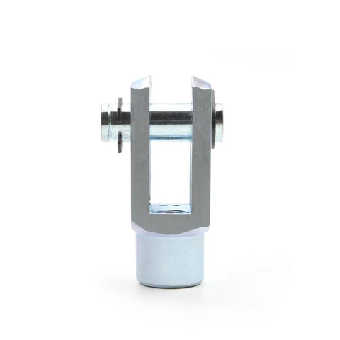 Y Joint Air Cylinder Rod Clevis End With 8mm Female Thread For Foot Mounting, 40mm Length, Fits 20mm Cylinder Bore, M8 Thread, Built Tough, Smooth Sliding, Mechanical Linking Connectors, 5 Pieces, front view