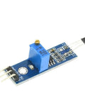 Straight Up Solid Hall Sensor Module For Speed Tracking And Revolution Counting With Magnetic Trigger Switch And Lm393 Comparator Board For Dc 5V Power And No Hassle Build Projects, close-up angle.