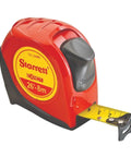 Rugged Pocket Tape Measure 26 Ft Imperial And Metric, Nylon Coated Blade, Self Adjusting End Hook, Steel Belt Clip, One Inch Wide
