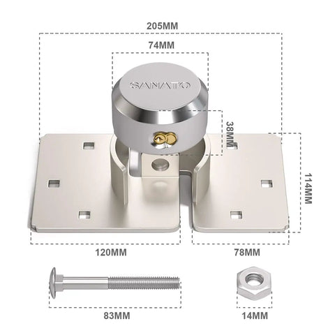Hidden Shackle Padlocks Keyed Alike Set with 9-1/16 in hasp, solid steel, rust resistant chrome finish, dimensions displayed