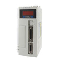 White servo drive with red numeric display and dual DB-style connectors on the front