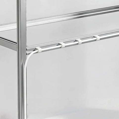 Premium Aluminum T Slot Cable Management Clips For 3030 Aluminum Profiles securing wires on a CNC frame.