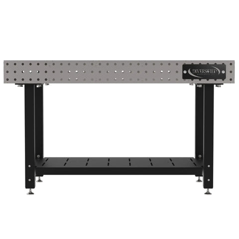 Heavy Duty Welding Fixture Table With Precision Laser Cut Holes And Storage Shelf Built Beefy For Garage Shop Projects, 60W x 36D.