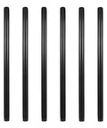 Six Pack Three Quarter Inch 24 Inch Black Metal Pipes Pre Cut For Do It Yourself Industrial Shelving And Home Decor