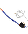 Heavy Duty Mist Nozzle For Cnc Lathes And Engraving Machines delivers a steady coolant spray with a flexible blue hose.