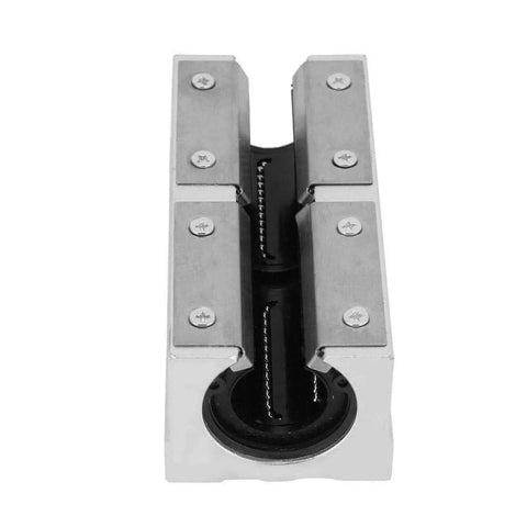 Front view of SBR25LUU 25mm Aluminum Open Linear Motion Bearing Block with open bearing, suitable for high-speed precision machines.