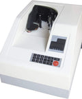 Heavy Duty Money Counter With Quiet Vacuum Suction And Large Lcd Screen Auto Fake Bill Detector, top view showing control panel.