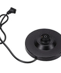 Base for Straight Up Heavy Duty One Liter Borosilicate Glass Electric Kettle with black cord and circular design.