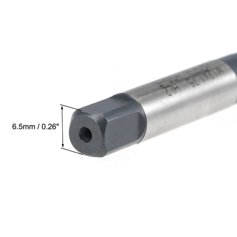 Pro Grade M12 x 1.75 Spiral Flute Thread Tap showing square end and measurement detail, nitriding coated, right hand cutting