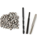 50Pcs Stainless Steel Thread Repair Kit With Helicoil Style Inserts For Aluminum And Other Light Metals Easy To Install Restores Stripped Threads