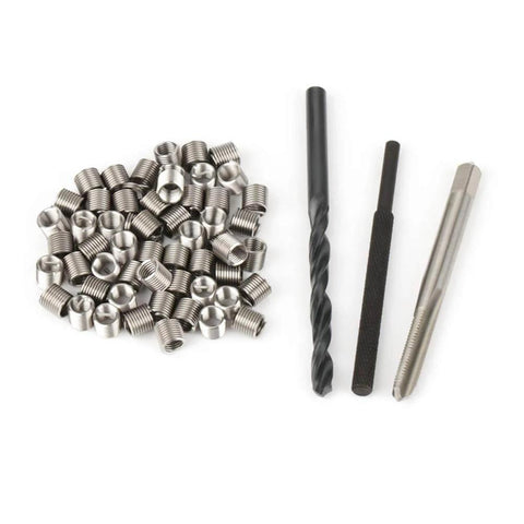 50Pcs Stainless Steel Thread Repair Kit With Helicoil Style Inserts For Aluminum And Other Light Metals Easy To Install Restores Stripped Threads