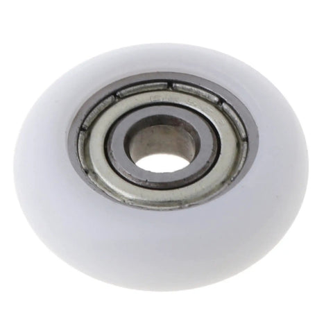 Buttery Smooth 10 Pcs Nylon Pulley Rolling Bearing Wheels For Furniture Drawer And Sliding Door Runner Hardware Slick Silent Glide Heavy Duty Top Shelf Upgrade white nylon pulley with metal bearing.