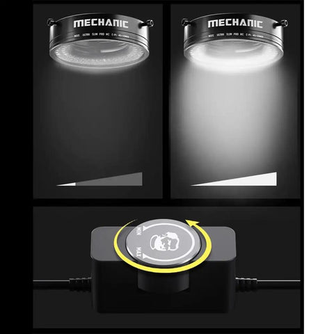 Polarized Microscope Ring Light With Adjustable 72 LED Source Anti Glare Eliminates Reflections For Stereo Microscope And Camera, side view
