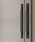 Black Cabinet Pulls 5 Pack For Drawers And Dressers Long Cabinet Hardware 3.78 Inch Center To Center and 6.3 Inch Length Installed