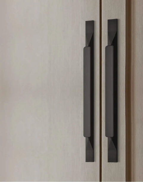 Freshen Up Your Space With These Boss Level Matte Black Cabinet Pulls Five Pack Long Drawer Handles on wood cabinets.