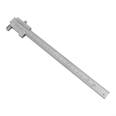 Beefy 200mm Metal Scriber Calipers Marking Gauge With Carbide Tip, Stainless Steel Body, Dual Scale Display, Silver Finish