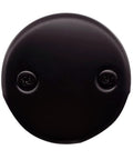Heavy Duty 17 Gauge Brass Bathtub Drain Assembly featuring a Tip Toe Drain Closure with smooth oil rubbed bronze trim.