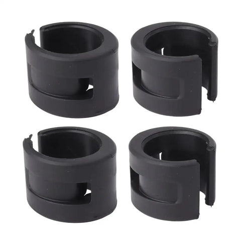 Chainstay Protector For Road And Mountain Bikes Rubber Frame Guard Pads Anti Scratch Rings For Fork And Chainstay Black Size 28.5 By 32 Mm Easy No Tool Mounting With Ties four black rubber pads