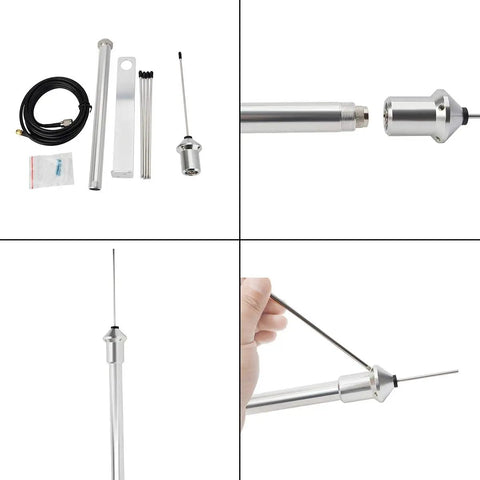 433MHz 3dBi Omni Antenna With 9.8 Ft RG58 Coax Cable 50 Ohm GSM Antenna SMA Male Plug Mount Bracket components