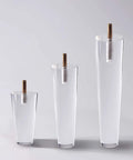 Beefy Solid Acrylic Furniture Legs 8 Inch Set Of 4 Heavy Duty Replacement Legs for various furniture, crystal clear modern look