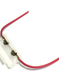 Heavy Duty Inline Fuse Box Holder With No Nonsense Plug And Play Wiring Harness And Street Ready 10 Amp Blade Fuse, red wiring