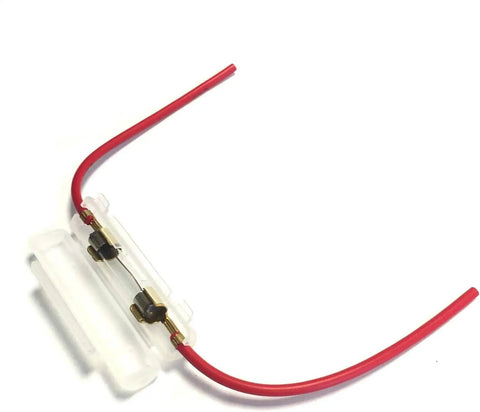Heavy Duty Inline Fuse Box Holder With No Nonsense Plug And Play Wiring Harness And Street Ready 10 Amp Blade Fuse, red wiring