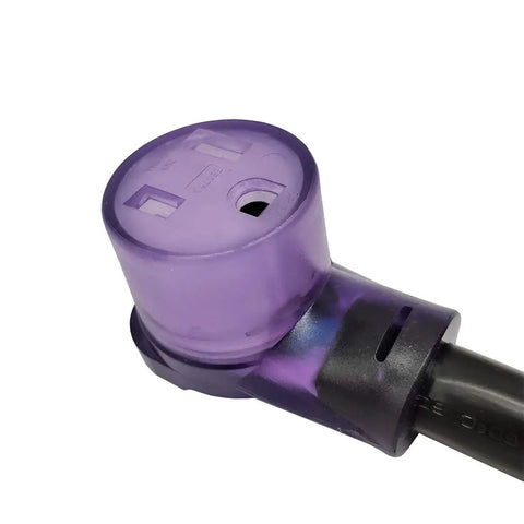 Close-up of Nema 6-50R connector on Hella Heavy Duty 6 Gauge Welder Extension Cord for reliable power delivery.