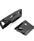 Winch Mounting Bracket Plate For Polaris RZR XP 1000 2024 2025 2026 Not For 2014 2023 Models Heavy Duty Winch Mount Easy Install Durable Steel Bracket Fits RZR 4 1000 With Wiring Extension Kit Required Note showing black steel plates on white background