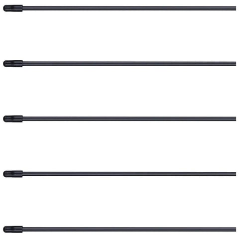 5 Pack Black Plastic Antenna Tubes With Caps For RC Cars Drones Boats And 2.4G Receivers Protective Antenna Covers 11.8 Inch Long 3mm Outer Diameter