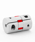D40xL65 Aluminum Shaft Coupling 8mm To 12.7mm Beefy Flexible Spider Coupler for 3D Printer, CNC Machine, Side View, 1 Pack