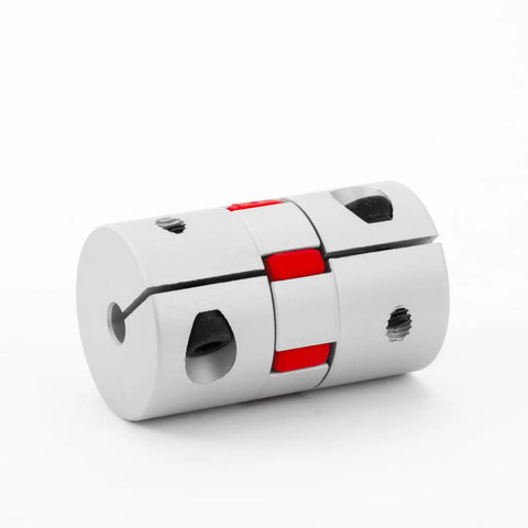 D40xL65 Aluminum Shaft Coupling 8mm To 12.7mm Beefy Flexible Spider Coupler for 3D Printer, CNC Machine, Side View, 1 Pack